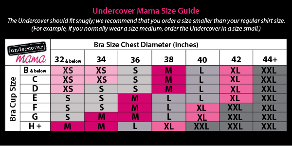 Undercover Mama Size Chart