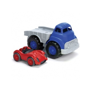 green toys truck with cars